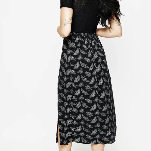 Mortmoth Midi Skirt With Splits - Size US 12 - Picture 2 of 4